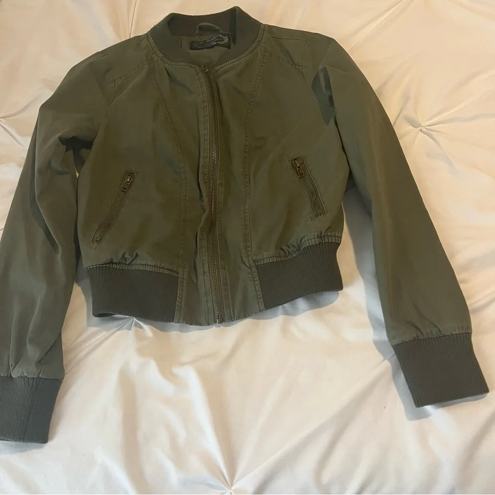 Ambiance Small Olive Bomber Jacket - Picture 15 of 16